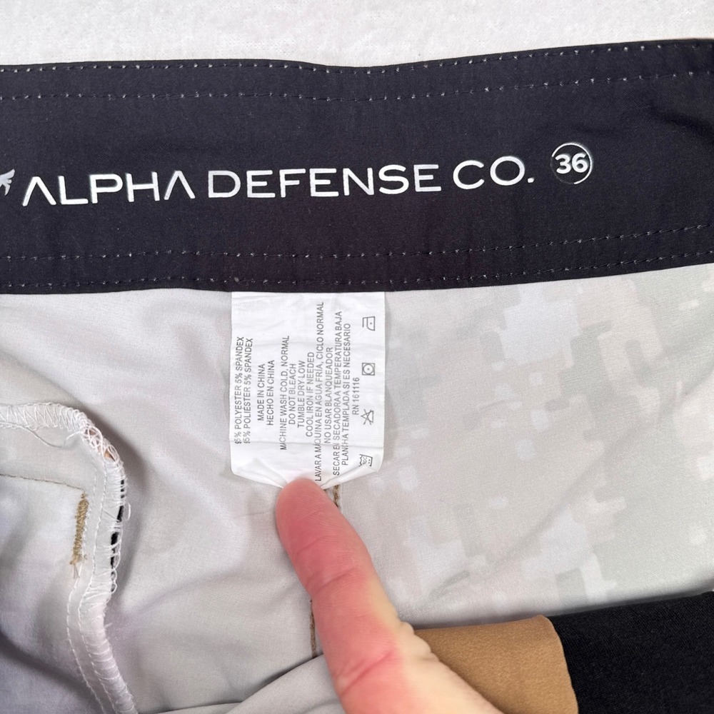 Alpha Defense Gear Board Shorts 2.0 Mens Size 36 Tan Camo Swimsuit Swim Hybrid - Picture 6 of 9